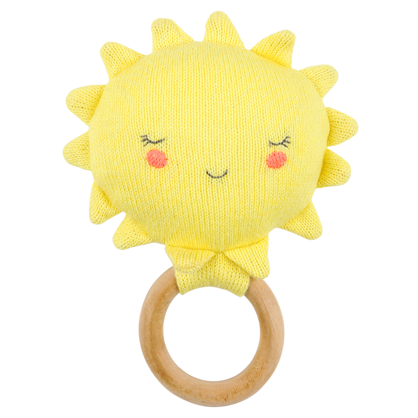 Sun Shaped Baby Rattle By Meri Meri